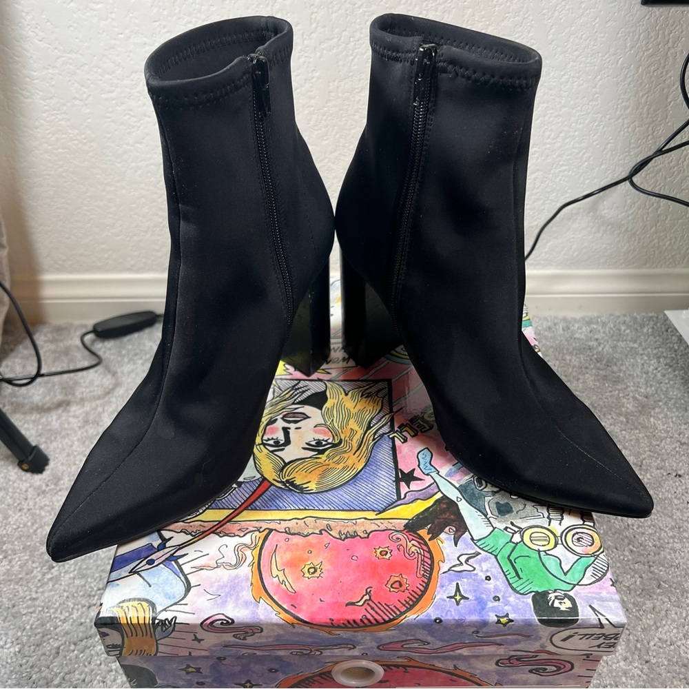 Jeffrey Campbell Raven Neoprene Boots Sz 7.5